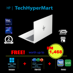 HP Pavilion Plus 14-ew1120TU-W11P 14" Laptop/ Notebook (Ultra 7 155H, 32GB, 1TB, Intel Arc, W11P, Off Home 2024 + Off 365 Basic)