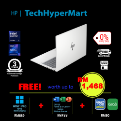 HP Pavilion Plus 14-ew1120TU-2-W11P-EPP 14" Laptop/ Notebook (Ultra 7 155H, 32GB, 2TB, Intel Arc, W11P, Off Home 2024 + Off 365 Basic)