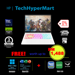 HP Omen Transcend 14-fb0045TX-2-W11P-EPP 14" Laptop/ Notebook (Ultra 7 155H, 16GB, 2TB, NV RTX4060, W11P, Off H&S, 120Hz)