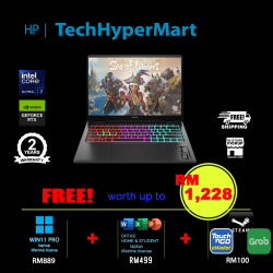 HP Omen Transcend 14-fb0046TX-W11P 14" Laptop/ Notebook (Ultra 7 155H, 16GB, 1TB, NV RTX4060, W11P, Off H&S, 120Hz)