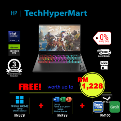 HP Omen Transcend 14-fb0046TX-2-W11-EPP 14" Laptop/ Notebook (Ultra 7 155H, 16GB, 2TB, NV RTX4060, W11H, Off H&S, 120Hz)