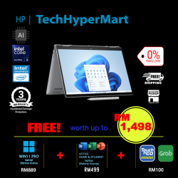 HP Envy x360 14-fc0184TU-1-W11P-EPP 14" Laptop/ Notebook (Ultra 5 125U, 16GB, 1TB, Intel, W11P, Off Home 2024 + Off 365 Basic, Touchscreen, Pen, AI Chip)
