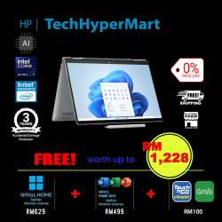 HP Envy x360 14-fc0186TU-1-W11-EPP 14" Laptop/ Notebook (Ultra 7 155H, 16GB, 1TB, Intel, W11H, Off Home 2024 + Off 365 Basic, Touchscreen, Pen, AI Chip)