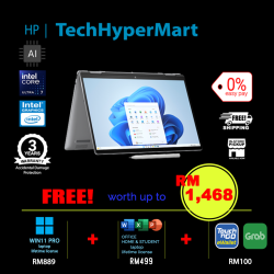 HP Envy x360 14-fc0186TU-1-W11P-EPP 14" Laptop/ Notebook (Ultra 7 155H, 16GB, 1TB, Intel, W11P, Off Home 2024 + Off 365 Basic, Touchscreen, Pen, AI Chip)