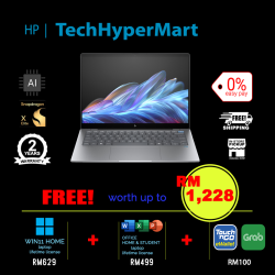 HP OmniBook X 14-fe0023QU-2-W11-EPP 14" Laptop/ Notebook (Snapdragon X1E 78 100, 16GB, 2TB, Qualcomm Adreno, W11H, Off H&S + Off 365 Basic, Touchscreen, AI Chip)