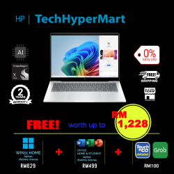 HP OmniBook X 14-fe1007QU-1-W11-EPP 14" Laptop/ Notebook (Snapdragon X1P 42 100, 16GB, 1TB, Qualcomm Adreno, W11H, Off H&S, Touchscreen, AI Chip)