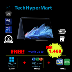 HP OmniBook Ultra Flip 14-fh0085TU-W11P 14" Laptop/ Notebook (Ultra 9 288V, 32GB, 1TB, Intel Arc, W11P, Off Home 2024 + Off 365 Basic, Touchscreen, Pen, AI Chip)