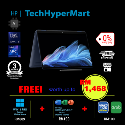 HP OmniBook Ultra Flip 14-fh0085TU-2-W11P-EPP 14" Laptop/ Notebook (Ultra 9 288V, 32GB, 2TB, Intel Arc, W11P, Off Home 2024 + Off 365 Basic, Touchscreen, Pen, AI Chip)