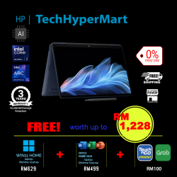 HP OmniBook Ultra Flip 14-fh0086TU-2-W11-EPP 14" Laptop/ Notebook (Ultra 7 258V, 32GB, 2TB, Intel Arc, W11H, Off Home 2024 + Off 365 Basic, Touchscreen, Pen, AI Chip)