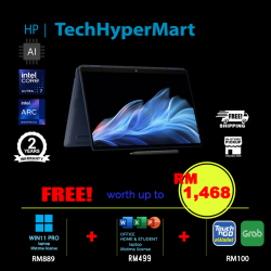 HP OmniBook Ultra Flip 14-fh0086TU-W11P 14" Laptop/ Notebook (Ultra 7 258V, 32GB, 1TB, Intel Arc, W11P, Off Home 2024 + Off 365 Basic, Touchscreen, Pen, AI Chip)