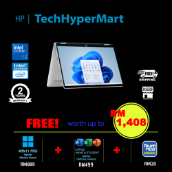 HP OmniBook 5 Flip 2-in-1 14-fp0150TU-W11P 14" Laptop/ Notebook (Core 5 120U, 16GB, 512GB, Intel, W11P, Off Home 2024 + Off 365 Basic, Touch)