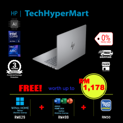 HP OmniBook 7 AI 14-fr0068TU-1-W11-EPP 14" Laptop/ Notebook (Ultra 5 225H, 16GB, 1TB, Intel Arc, W11H, Off Home 2024 + Off 365 Basic, AI)