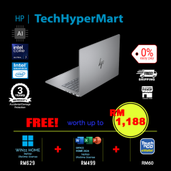 HP OmniBook 7 AI 14-fr0071TU-1-W11-EPP 14" Laptop/ Notebook (Ultra 7 255U, 16GB, 1TB, Intel, W11H, Off Home 2024 + Off 365 Basic, AI)