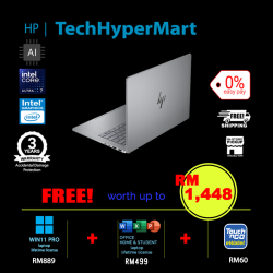 HP OmniBook 7 AI 14-fr0071TU-1-W11P-EPP 14" Laptop/ Notebook (Ultra 7 255U, 16GB, 1TB, Intel, W11P, Off Home 2024 + Off 365 Basic, AI)