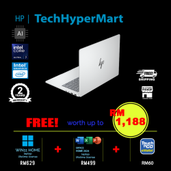 HP OmniBook 7 AI 14-fr0072TU 14" Laptop/ Notebook (Ultra 7 255U, 16GB, 512GB, Intel, W11H, Off Home 2024 + Off 365 Basic, AI)