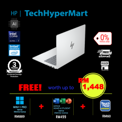 HP OmniBook 7 AI 14-fr0072TU-1-W11P-EPP 14" Laptop/ Notebook (Ultra 7 255U, 16GB, 1TB, Intel, W11P, Off Home 2024 + Off 365 Basic, AI)