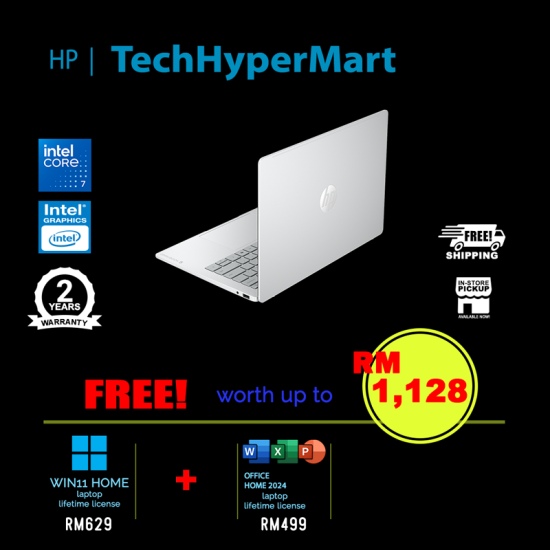 HP OmniBook 5 14-hk0033TU 14" Laptop/ Notebook (Core 7 150U, 16GB, 512GB, Intel, W11H, Off Home 2024 + Off 365 Basic)