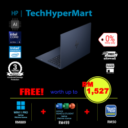 HP OmniBook X NGAI 14-ka0071TU-1-W11P-EPP 14" Laptop/ Notebook (Ultra 5 325, 16GB, 1TB, Intel, W11P, Off Home 2024 + Off 365 Basic, AI)