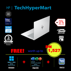 HP OmniBook X NGAI 14-ka0074TU-2-W11P-EPP 14" Laptop/ Notebook (Ultra 7 355, 16GB, 2TB, Intel, W11P, Off Home 2024 + Off 365 Basic, Touch, AI)