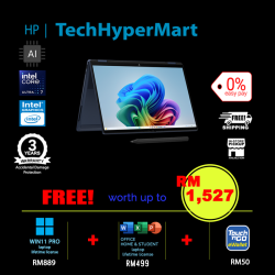 HP OmniBook X Flip 2-in-1 NGAI 14-kb0030TU-1-W11P-EPP 14" Laptop/ Notebook (Ultra 7 355, 16GB, 1TB, Intel, W11P, Off Home 2024 + Off 365 Basic, Touch, AI)