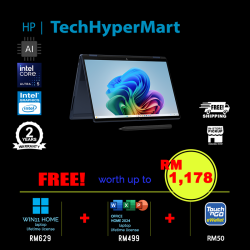 HP OmniBook X Flip 2-in-1 NGAI 14-kb0085TU 14" Laptop/ Notebook (Ultra 5 325, 16GB, 512GB, Intel, W11H, Off Home 2024 + Off 365 Basic, Touch, AI)
