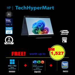 HP OmniBook X Flip 2-in-1 NGAI 14-kb0085TU-W11P 14" Laptop/ Notebook (Ultra 5 325, 16GB, 512GB, Intel, W11P, Off Home 2024 + Off 365 Basic, Touch, AI)