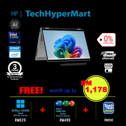 HP OmniBook X Flip 2-in-1 NGAI 14-kb0086TU-1-W11-EPP 14" Laptop/ Notebook (Ultra 5 325, 16GB, 1TB, Intel, W11H, Off Home 2024 + Off 365 Basic, Touch, AI)