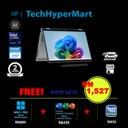 HP OmniBook X Flip 2-in-1 NGAI 14-kb0086TU-W11P 14" Laptop/ Notebook (Ultra 5 325, 16GB, 512GB, Intel, W11P, Off Home 2024 + Off 365 Basic, Touch, AI)