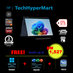 HP OmniBook X Flip 2-in-1 NGAI 14-kc0063AU-1-W11P-EPP 14" Laptop/ Notebook (Ryzen AI 7 445, 16GB, 1TB, AMD Radeon, W11P, Off Home 2024 + Off 365 Basic, Touch, AI)