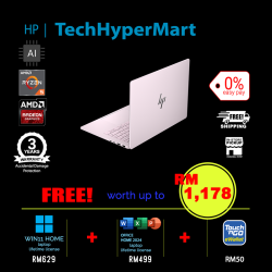 HP OmniBook 7 AI 14-kk0006AU-1-W11-EPP 14" Laptop/ Notebook (Ryzen 5 240, 16GB, 1TB, AMD Radeon, W11H, Off Home 2024 + Off 365 Basic, AI)