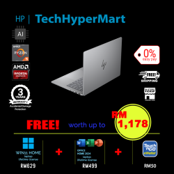 HP OmniBook 7 AI 14-kk0007AU-1-W11-EPP 14" Laptop/ Notebook (Ryzen 5 240, 16GB, 1TB, AMD Radeon, W11H, Off Home 2024 + Off 365 Basic, AI)