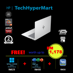 HP OmniBook 7 AI 14-kk0008AU 14" Laptop/ Notebook (Ryzen 5 240, 16GB, 512GB, AMD Radeon, W11H, Off Home 2024 + Off 365 Basic, AI)