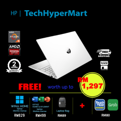 HP Pavilion 15-eh3018AU-32-W11 15.6" Laptop/ Notebook (Ryzen 5 7530U, 32GB, 512GB, AMD Radeon, W11H, Off H&S)