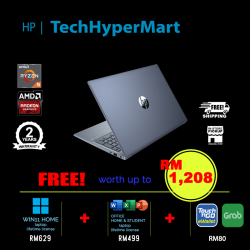 HP Pavilion 15-eh3020AU 15.6" Laptop/ Notebook (Ryzen 5 7530U, 16GB, 512GB, AMD Radeon, W11H, Off H&S)