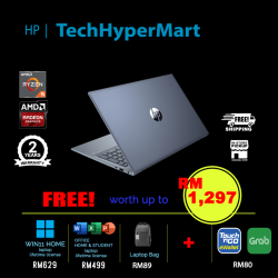 HP Pavilion 15-eh3020AU-32-W11 15.6" Laptop/ Notebook (Ryzen 5 7530U, 32GB, 512GB, AMD Radeon, W11H, Off H&S)