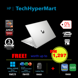 HP Pavilion 15-eh3021AU-1-W11-EPP 15.6" Laptop/ Notebook (Ryzen 5 7530U, 16GB, 1TB, AMD Radeon, W11H, Off H&S)