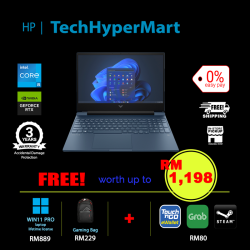HP Victus 15-fa1120TX-1-W11P-EPP 15.6" Laptop/ Notebook (i5-12450H, 8GB, 1TB, NV RTX2050, W11P, 144Hz)