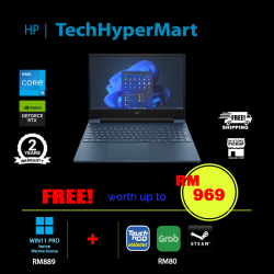 HP Victus 15-fa1231TX-24-W11P 15.6" Laptop/ Notebook (i5-12450H, 24GB, 512GB, NV RTX4050, W11P, 144Hz)