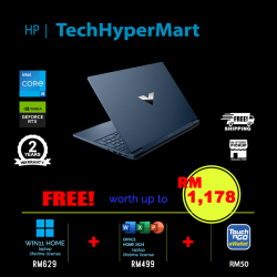 HP Victus 15-fa2608TX-24-W11 15.6" Laptop/ Notebook (i5-13420H, 24GB, 512GB, NV RTX3050, W11H, Off Home 2024 + Off 365 Basic, 144Hz)