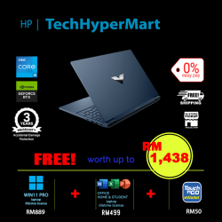 HP Victus 15-fa2608TX-1-W11P-EPP 15.6" Laptop/ Notebook (i5-13420H, 16GB, 1TB, NV RTX3050, W11P, Off Home 2024 + Off 365 Basic, 144Hz)