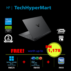 HP Victus 15-fa2609TX-24-W11 15.6" Laptop/ Notebook (i5-13420H, 24GB, 512GB, NV RTX3050, W11H, Off Home 2024 + Off 365 Basic, 144Hz)