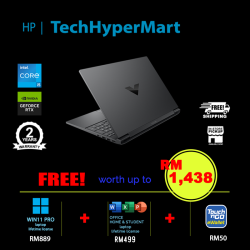 HP Victus 15-fa2609TX-32-W11P 15.6" Laptop/ Notebook (i5-13420H, 32GB, 512GB, NV RTX3050, W11P, Off Home 2024 + Off 365 Basic, 144Hz)