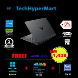 HP Victus 15-fa2609TX-32-1-W11P-EPP 15.6" Laptop/ Notebook (i5-13420H, 32GB, 1TB, NV RTX3050, W11P, Off Home 2024 + Off 365 Basic, 144Hz)
