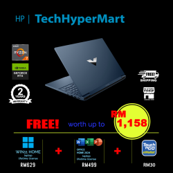 HP Victus 15-fb3257AX 15.6" Laptop/ Notebook (Ryzen 7 7445HS, 16GB, 512GB, NV RTX3050, W11H, Off Home 2024 + Off 365 Basic, 144Hz)