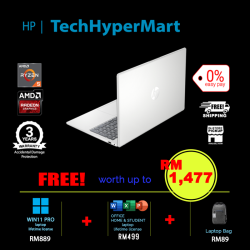 HP 15-fc0209AU-32-1-W11P-EPP 15.6" Laptop/ Notebook (Ryzen 5 7430U, 32GB, 1TB, AMD Radeon, W11P, Off H&S)