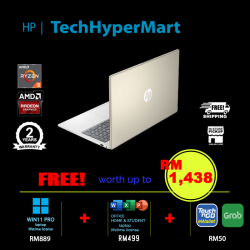 HP 15-fc0423AU-24-W11P 15.6" Laptop/ Notebook (Ryzen 5 7430U, 24GB, 512GB, AMD Radeon, W11P, Off Home 2024 + Off 365 Basic)