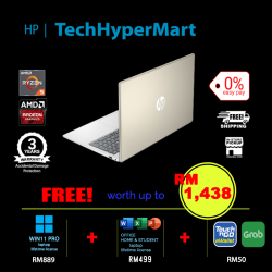 HP 15-fc0423AU-1-W11P-EPP 15.6" Laptop/ Notebook (Ryzen 5 7430U, 16GB, 1TB, AMD Radeon, W11P, Off Home 2024 + Off 365 Basic)