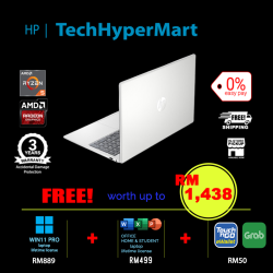 HP 15-fc0424AU-1-W11P-EPP 15.6" Laptop/ Notebook (Ryzen 5 7430U, 16GB, 1TB, AMD Radeon, W11P, Off Home 2024 + Off 365 Basic)