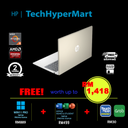 HP 15-fc0585AU-W11P 15.6" Laptop/ Notebook (Ryzen 3 7320U, 8GB, 512GB, AMD Radeon, W11P, Off Home 2024 + Off 365 Basic)