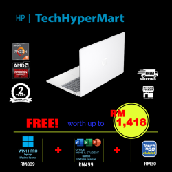 HP 15-fc0796AU-24-W11P 15.6" Laptop/ Notebook (Ryzen 5 7530U, 24GB, 512GB, AMD Radeon, W11P, Off Home 2024 + Off 365 Basic)